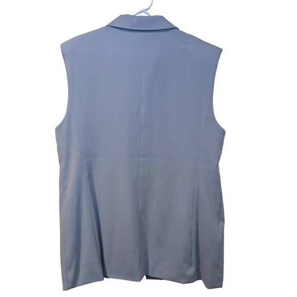 NWT Bagatelle Sleeveless Blazer Vest Light Blue Women's XL Longline - Picture 2 of 8